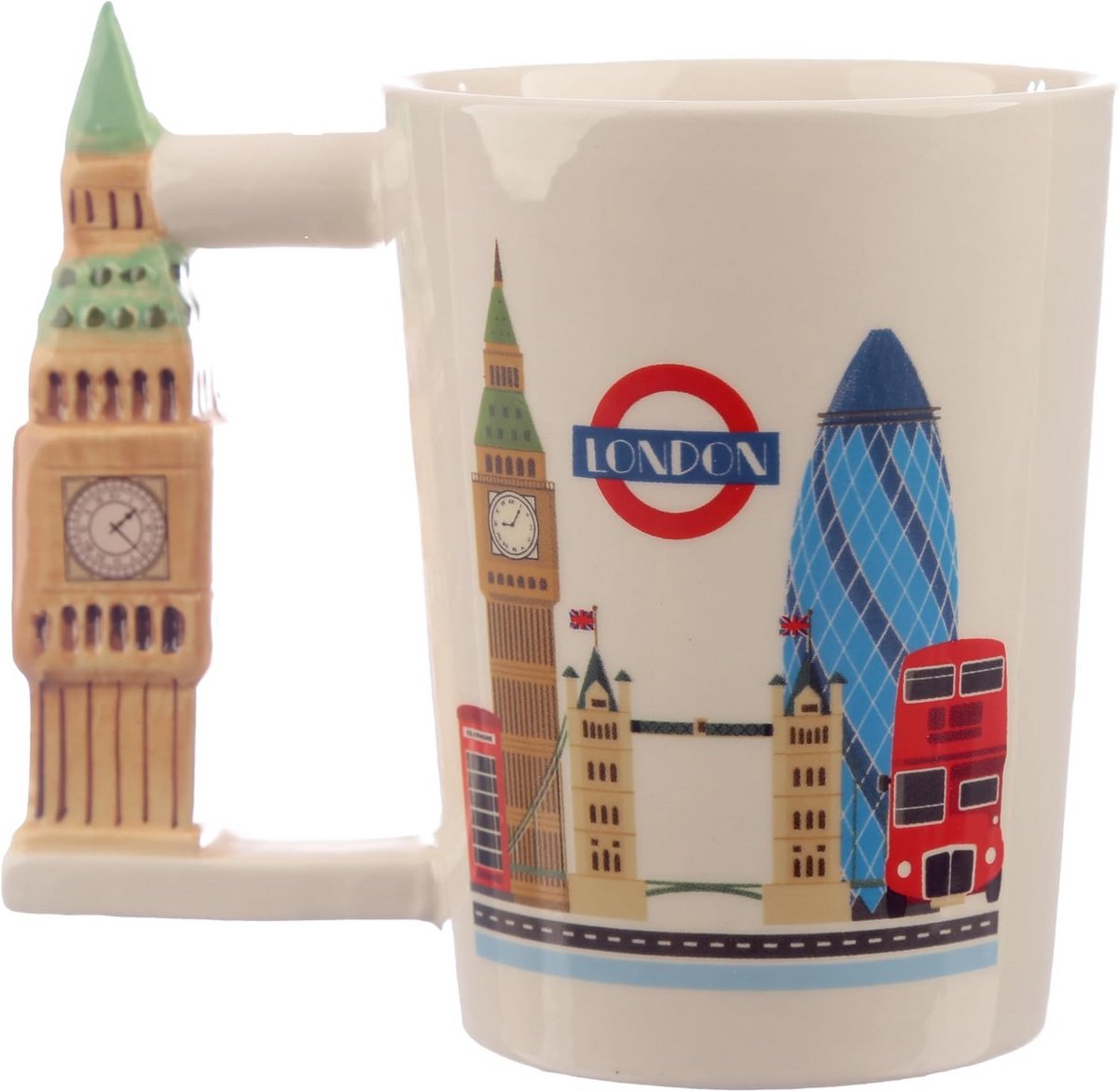 Collectable Themaplein Mok in Vorm van Grote Klok-Toren van Keramiek