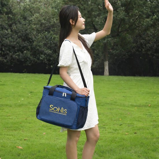 SoNis Koeltas - Koeltassen - Koeltas Lunch - Geïsoleerde Koeltas - Lunchtas - 15 liter - Blauw van SoNis — afbeelding 5