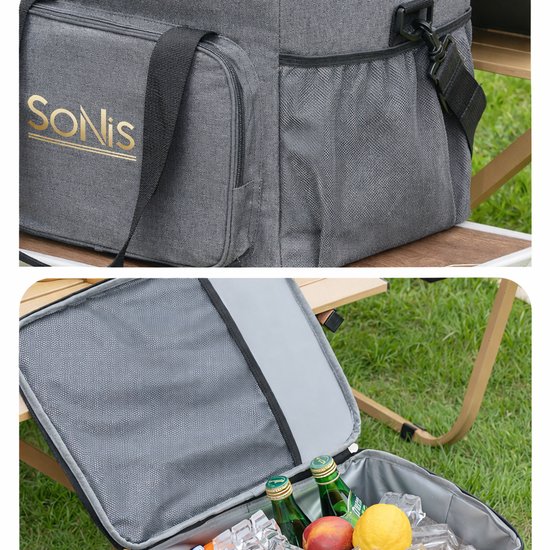 SoNis Koeltas - Koeltassen - Koeltas Lunch - Geïsoleerde Koeltas - Lunchtas - 15 liter - Grijs van Merkloos — afbeelding 4