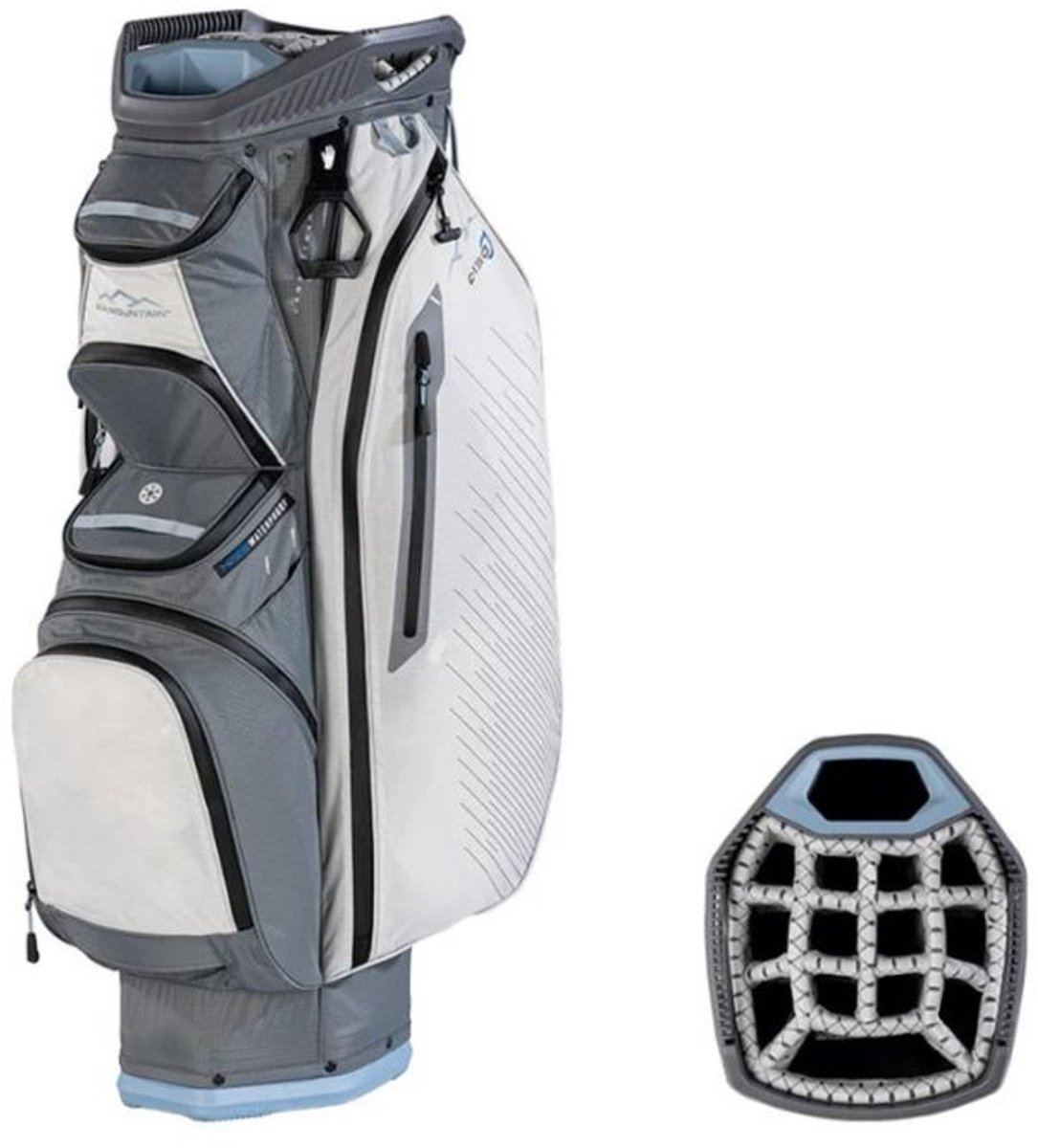 Sun Mountain C-130 H2NO Cartbag Waterdicht Nickel Platinum Ash