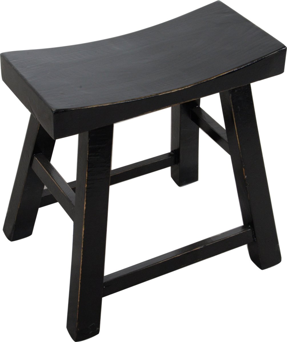 Fine Asianliving Chinese Kruk Zwart High Gloss B46xD22xH47cm Chinese Meubels Oosterse Kast