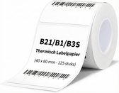Niimbot Rol voor B21/B1/B31/B4 - 40x60mm - 125 Labels - 1 rol - Wit