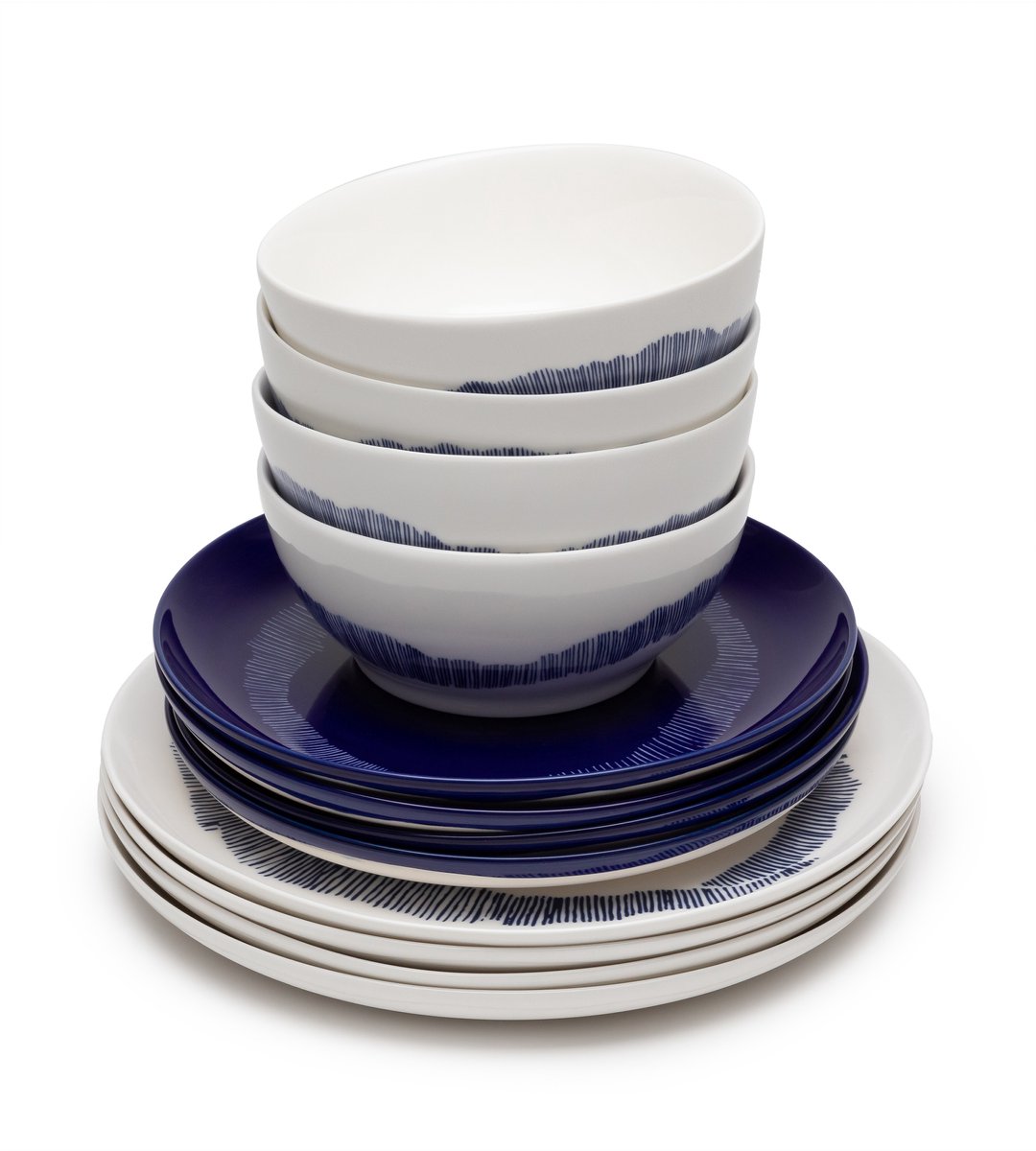 Serax - Ottolenghi Feast - Serviesset - Wit/Blauw - 12 stuks
