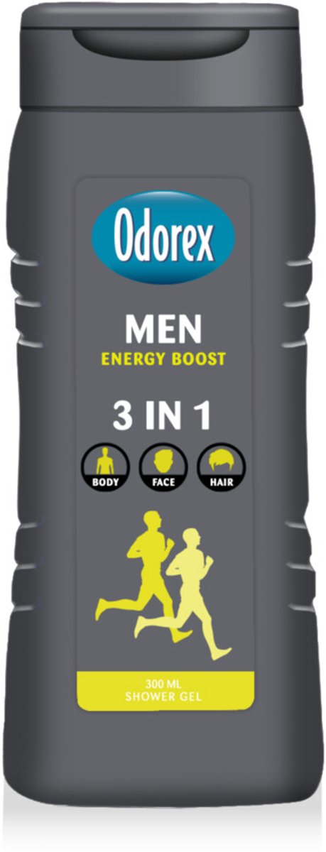 Odorex - Douchegel For Men 3-in-1 Energy Boost - 3 x 300 ml - Voordeelverpakking