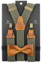 Sir Redman - Bretels met strik - bretels combi pack Urban Skin green - groen / bruin
