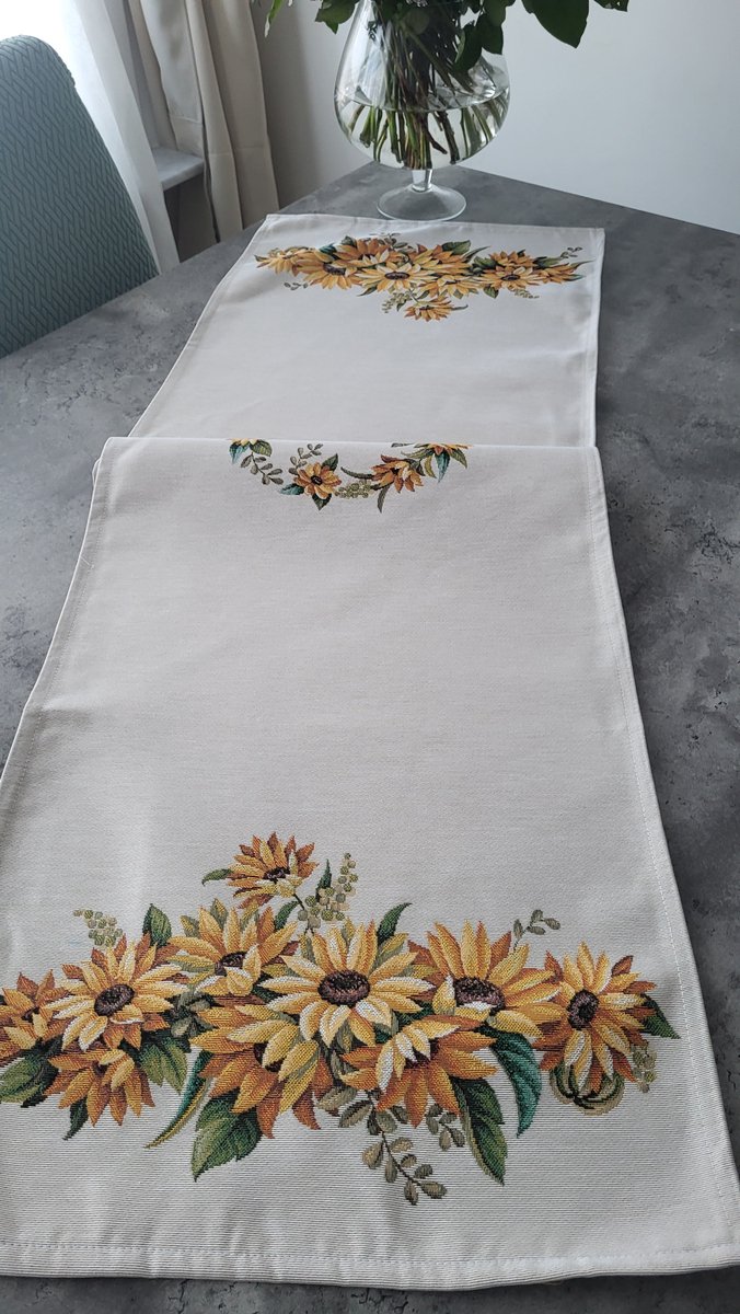 Tafelloper Gobelinstof Sunflowers 140*45cm
