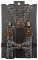 Sir Redman - Bretels met strik - bretels combi pack Daniel Tweed - bruin / blauw / wit