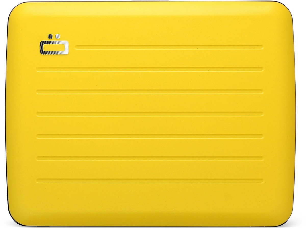 Ogon Designs Stockholm V2 Large Creditcardhouder – Dames en Heren – Aluminium Wallet met RFID Bescherming, Extra Geldvak & Waterbestendige Sluiting – Taxi Geel