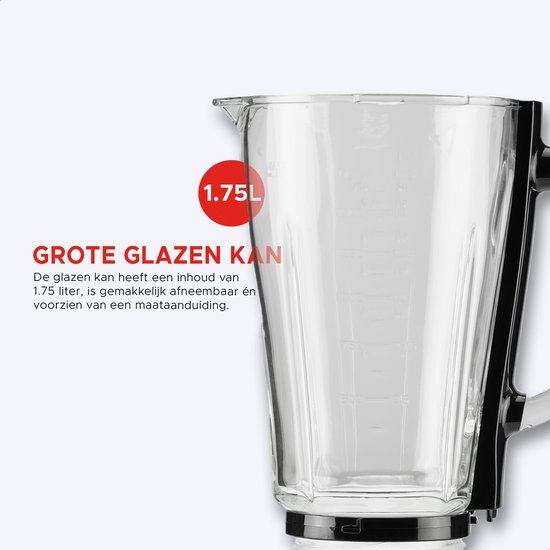 Bourgini Power Blender en Frosti Bits - Smoothie Prep set - 2 Siliconen Meal Prep Bakjes en Power Blender 1.75L - Blender to go - 1000 Watt van Bourgini — afbeelding 2