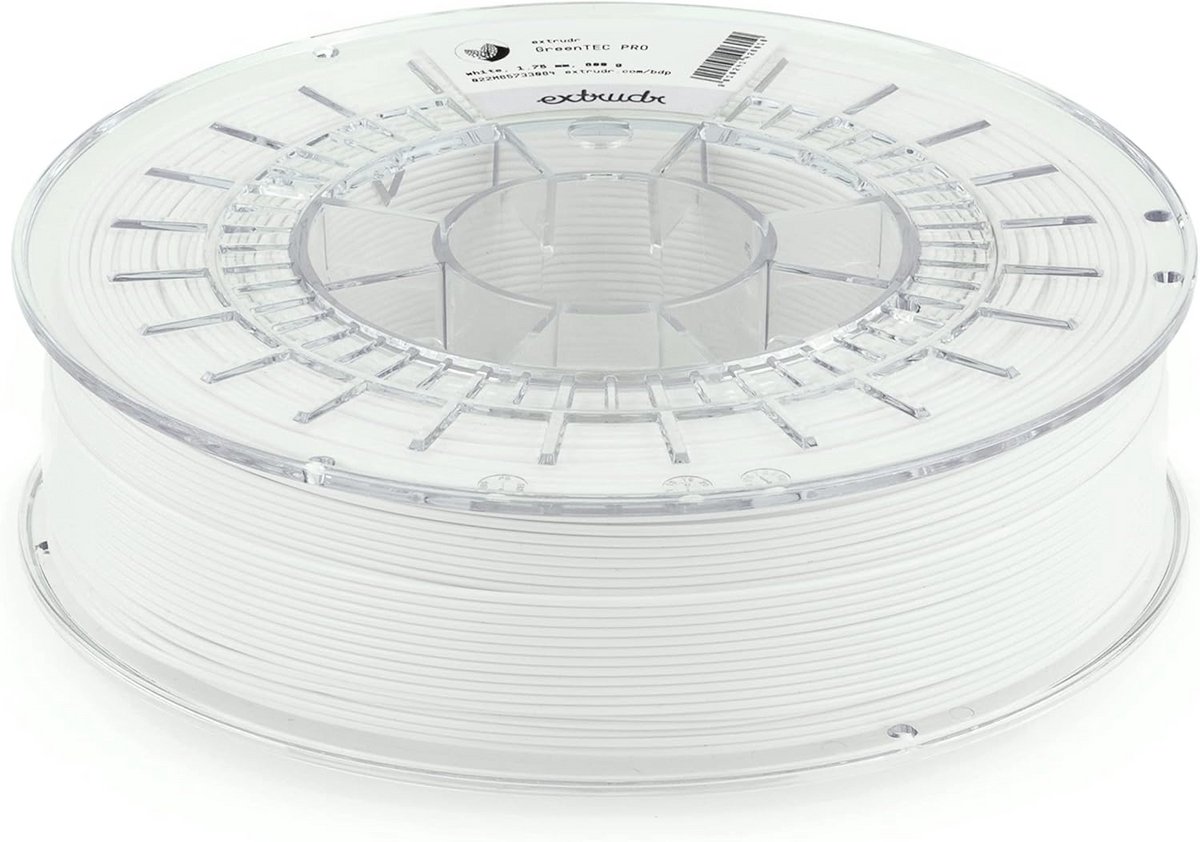 Biologisch Afbreekbaar 3D Printer Filament Ø1.75mm (0.8kg) Wit - Hittebestendig en Sterk