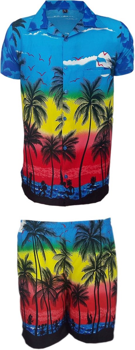 Heren Hawaiiaans Hemd en Korte Set - Zomer Strand Hawaii Aloha Party Outfit