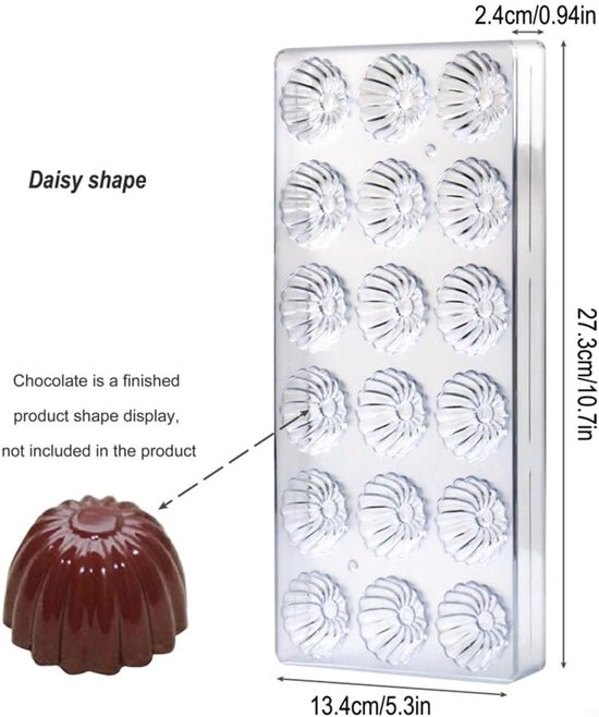 2 stuks chocoladevormen, siliconen vorm, chocolade, antiaanbaklaag 1 schraper, bakvorm, 6 bakjes, van chocolade, gemakkelijk te verwijderen, voor chocolade, huis, wafels, snoep, taartdecoratie