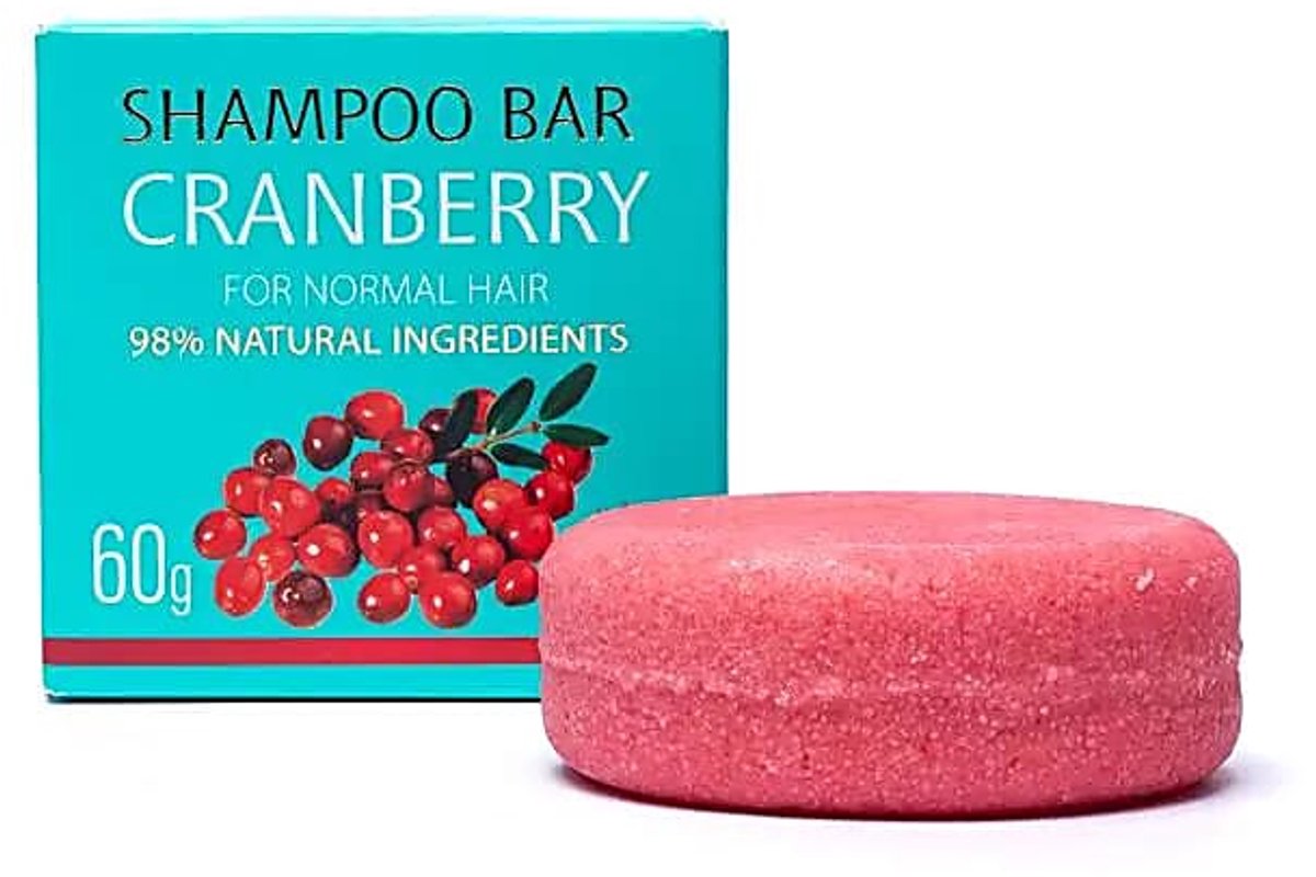 Natuurlijke shampoo bar cranberry – 60 gram