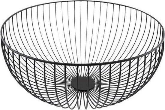 Point-Virgule - Wire - Fruitschaal - Fruitmand - Metaal - zwart ø 30cm H 13cm