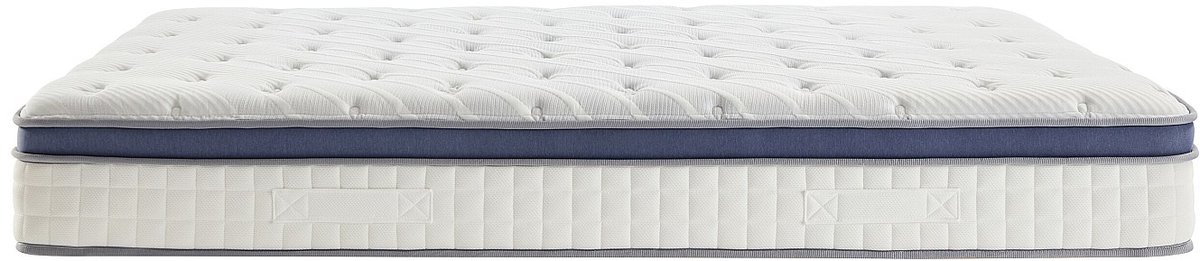 Vente-unique Matras 160 x 200 cm hybride 7-zone pocketvering en traagschuim dikte 25 cm - MALAO van PALACIO L 200 cm x H 25 cm x D 160 cm Wit