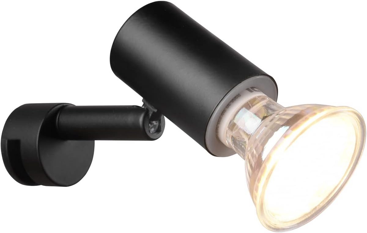 Draaibare LED Spiegelklemspot Zwart Richtbaar Licht IP44