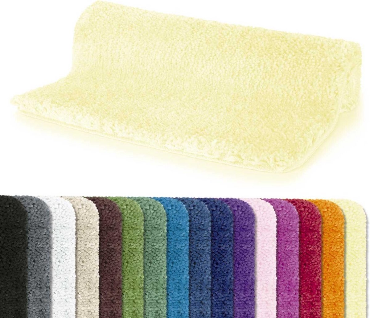 Hoogpolige Microvezel Badmat Antislip en Geschikt voor Vloerverwarming 60x90 cm