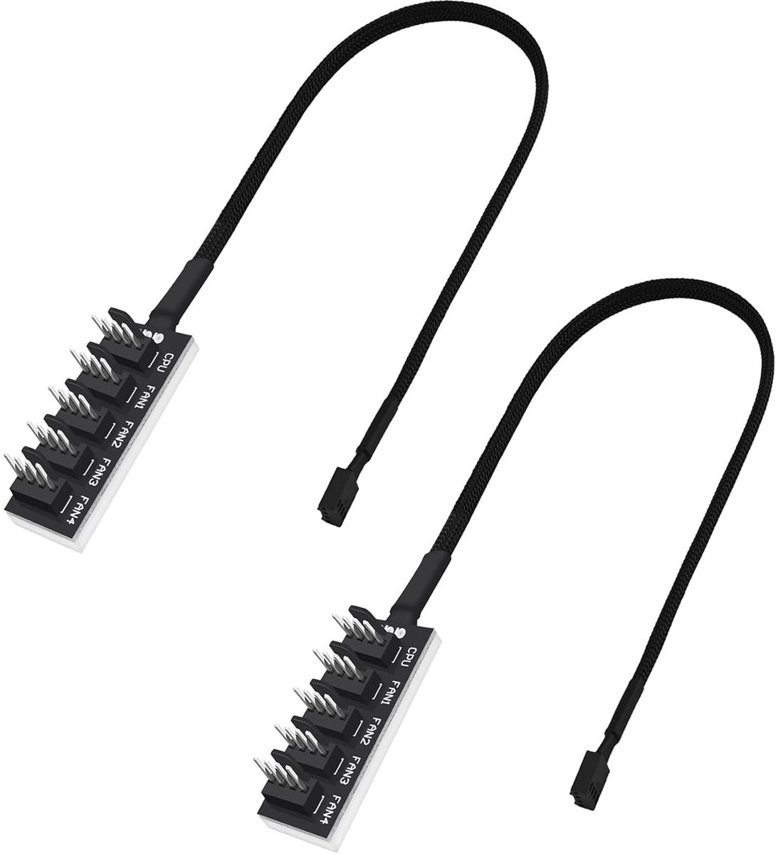 2 Stuks 5-Poorts PWM Ventilator Splitter Kabel voor CPU en PC Behuizingsventilatoren