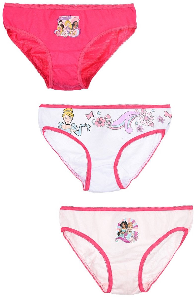 Disney Prinses kinderondergoed, slipje 3 stuks/verpakking 6/8 jaar Roze