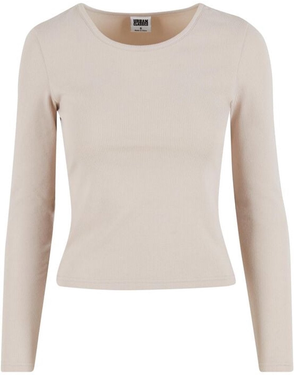 Urban Classics Heat Slim Top met lange mouwen Dames Shirt met lange mouwen – L Grijs
