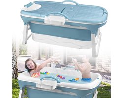 MIRA® Zitbad voor Douche - Zitbad - Ligbad - 118 x 62 x 52 - Opvouwbaar - Blauw - 112cm x 62cm x 52cm