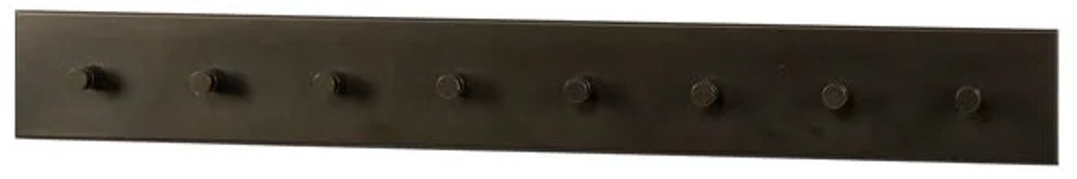 Kapstok Tubo hoog Mat Donkergrijs Roede & Hoedenplank 2x10 Haken 100cm