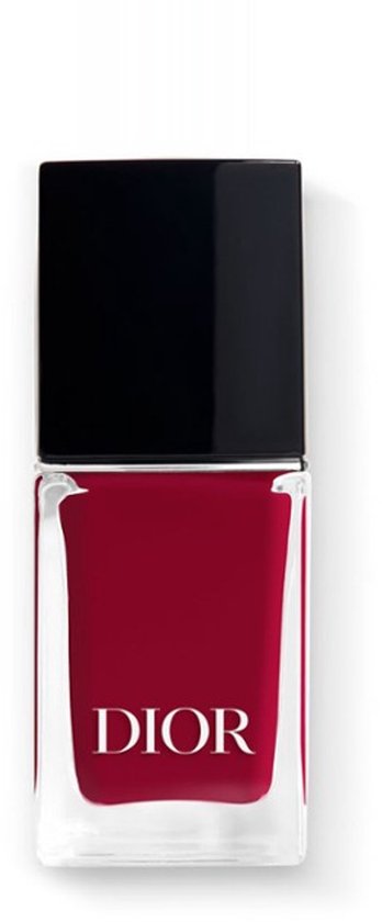 Flesje Dior Vernis nagellak, #853 Rouge Trafalgar, effen dieprood.