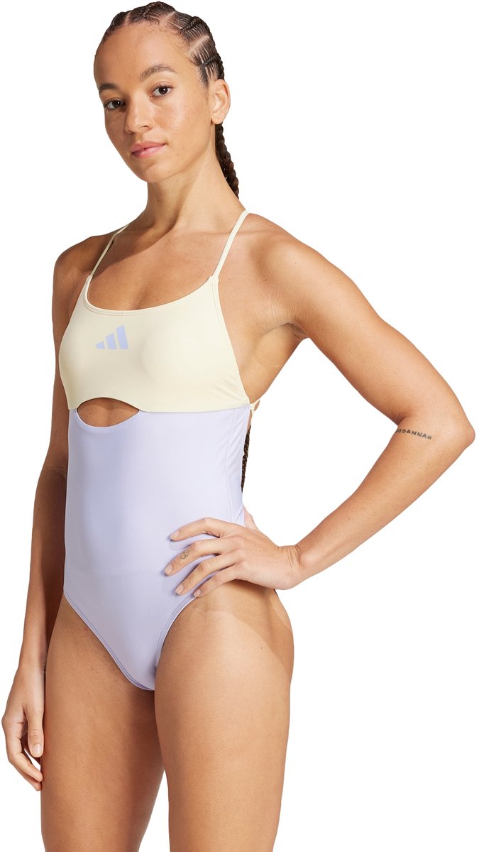 Adidas Sportswear Padded Colorblock X-Back Badpak Dames Paars