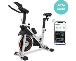 Activora Hometrainer - Inclusief app - 10 kg vliegwiel - Gratis bidon - Hartslagfunctie - 0-100% weerstandsniveaus - Display met info - Fitness fiets - Spinningfiets - Hometrainers