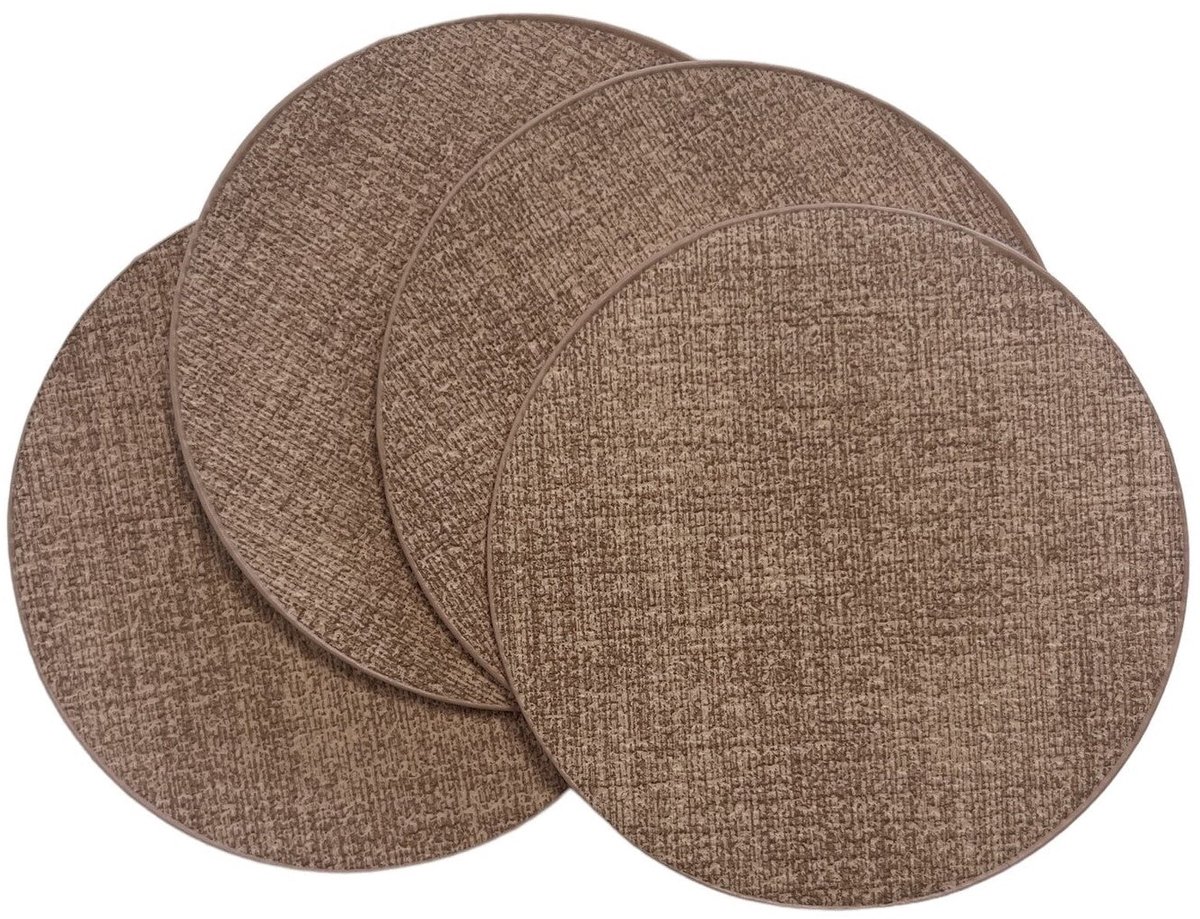 Cronim Onderzetters set-van-4 Rond roze 10x10cm