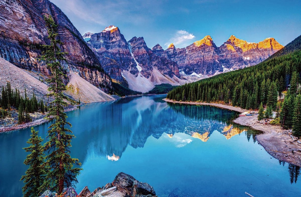 JigSaw Menglian Lake Bergmeer Legpuzzel 1000 Stukjes Puzzel 50 x 70 cm Puzzle Vanaf 14+