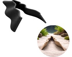 T3D Aquarium Grot met Bodemafscheider – Aquarium Decoratie & Grind Afscheiding – Schuilplaats voor Garnalen en Vissen – Kunststof – Zwart – In Nederland Geproduceerd