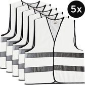 Mexxo Veiligheidshesje wit - set van 5 - one size - reflecterend - 100% polyester