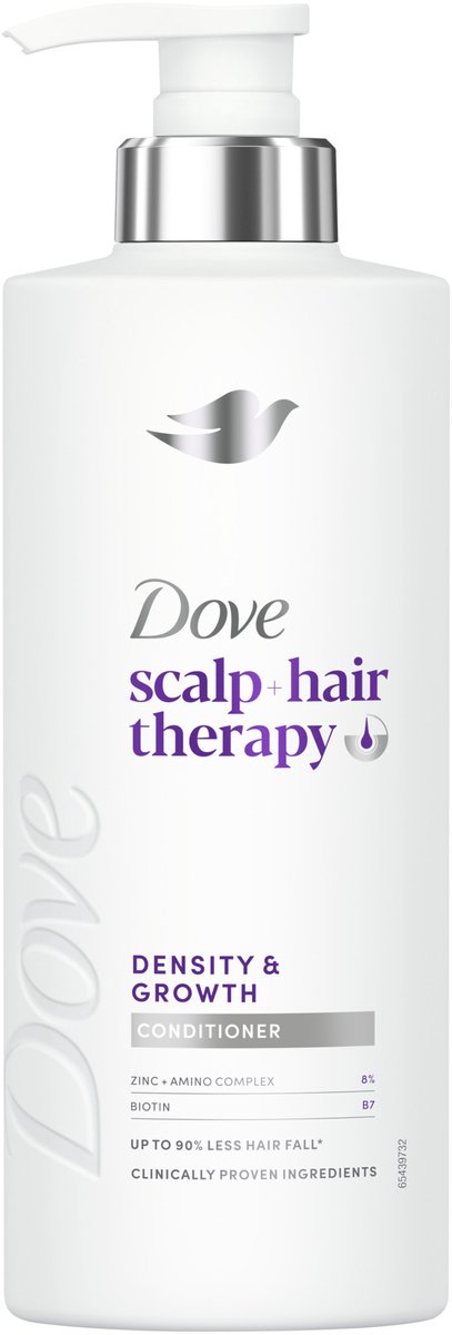 DOVE Scalp + Hair Therapy Conditioner - Density & Growth¹ - verzorging voor hoofdhuid en haar met aminozuren, zink en biotine - 400 ml