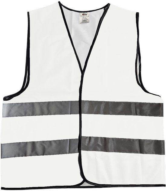 Mexxo Veiligheidshesje wit - 100% polyester - one size - reflecterend