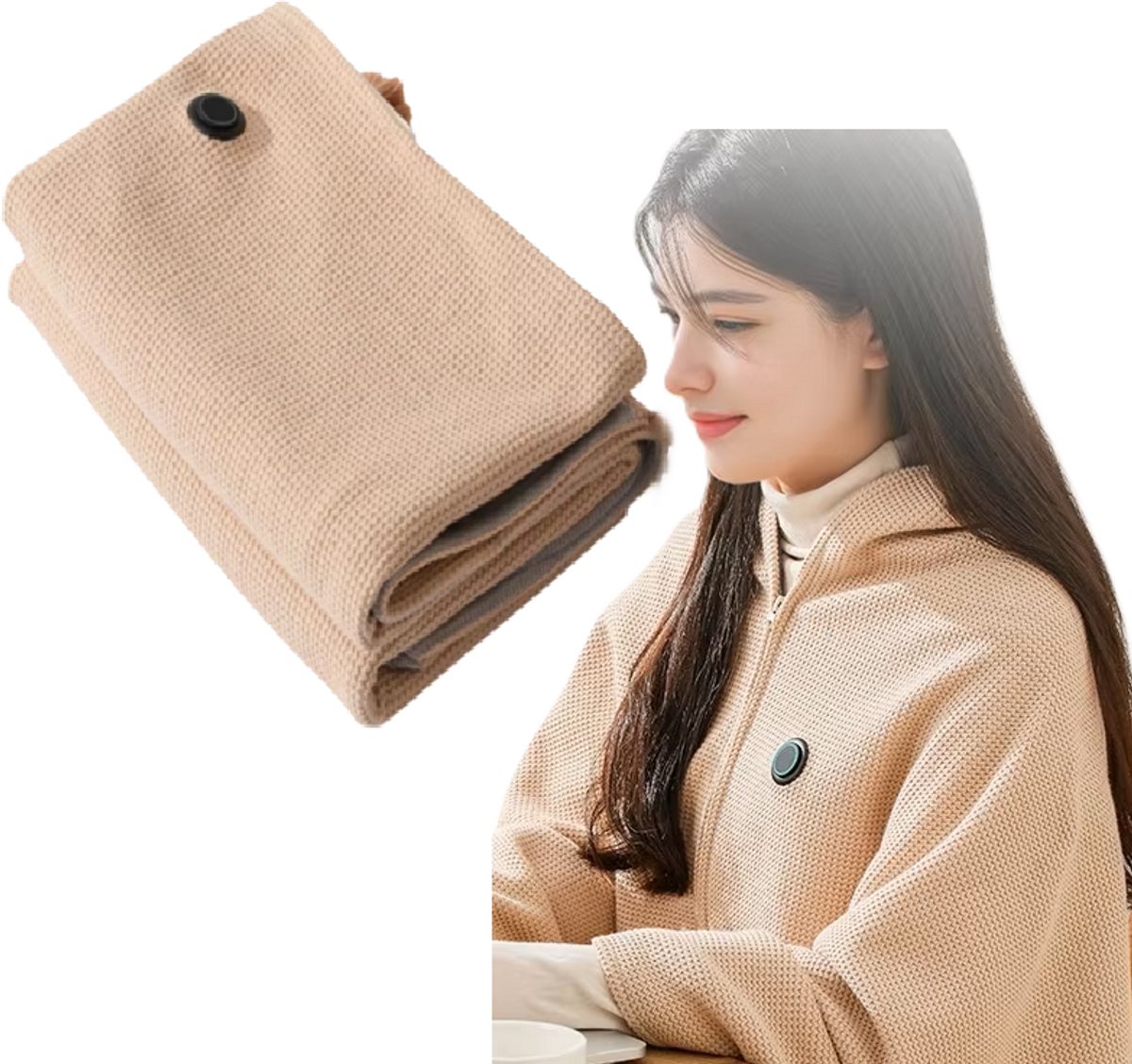 Fexo Elektrische Warmtedeken Hoodie 150x70cm USB-oplaadbaar - importeur Fexo store , Fexostore@hotmail.com - €39,95