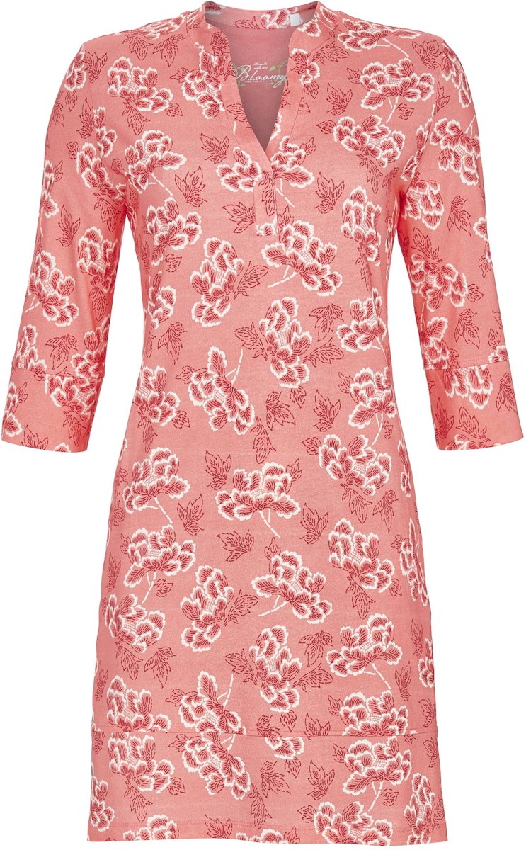Ringella Gebloemd Ringella nachthemd rood - Rood - Maat - 44