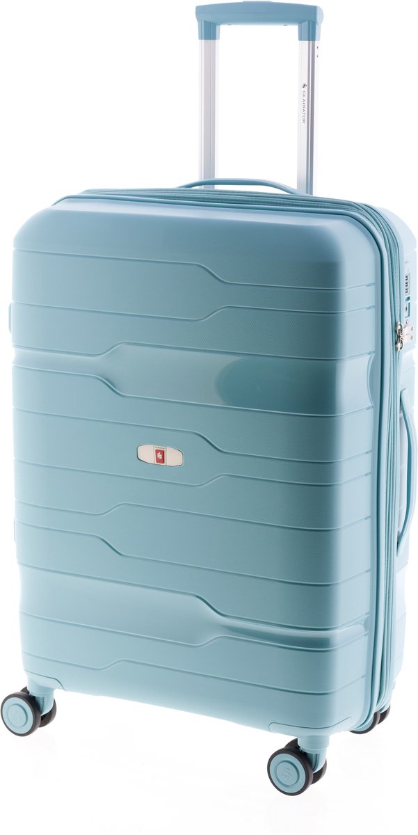 Gladiator Boxing Middelgrote Koffer - 67 cm - 70/80 liter - Expandable - TSA slot - Lichtblauw