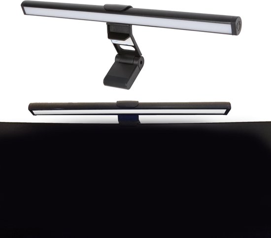 Foto: Eurodomest schermbalk monitor light bar usb dimbaar 3 lichtstanden led monitorlamp bureauverlichting voor thuiswerken gaming