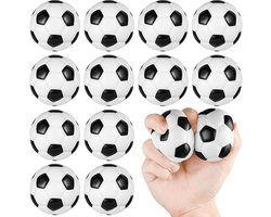 Schuimballen - 12 Stuks - 6 Cm - Schuimstofbal - Schuimbal - Softbal - Sportballen - Stressballen - Zachte Schuimrubberen Speelgoed Voetballen - Mini-Voetbal - Schuimrubber Tennisballen - Geschikt Voor Stranden, Tuinen En Parken - Wit