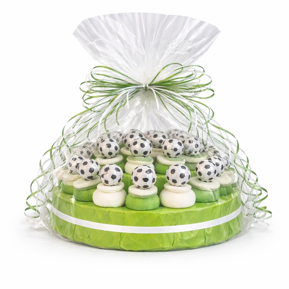 Snoeptaart - Traktatie - Voetbal - Groen - Kinderfeestje - Voetbalfeest - Groen - 30 Traktaties - incl uitdeelzakjes