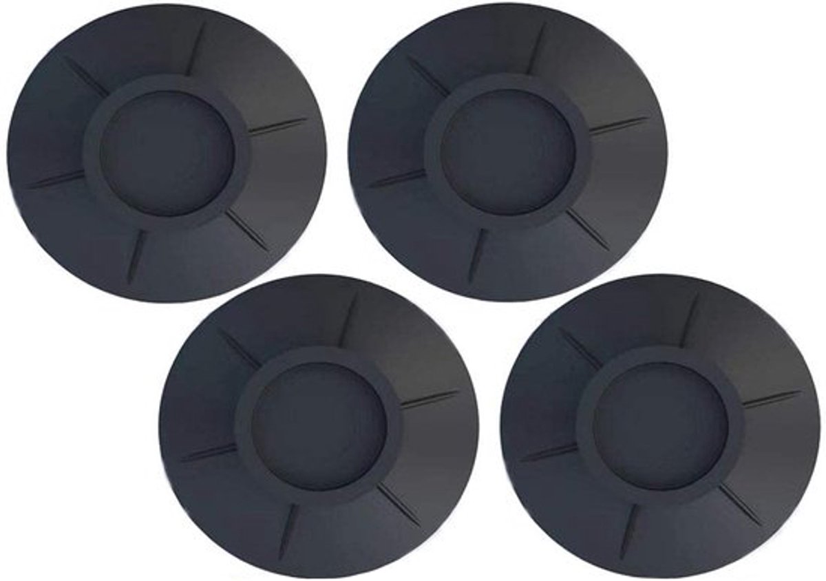 Wasmachine trillingsdemper - Wasmachine verhoger - Voor wasmachine en droger - 4 stuks - Zwart