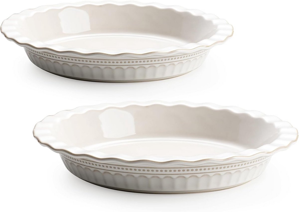 Set van 2 Keramische Taartvormen Rond 23 cm, Ovenbestendig en Vaatwasmachinebestendig