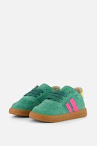 Shoesme Groen Sneakertje - Sneakers Kinderen - Meisjes - Green Pink - Suède - Maat 22