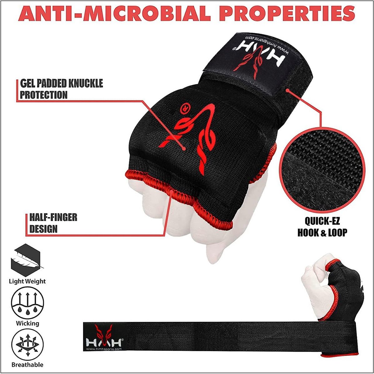 Binnenhandschoenen Boksen en MMA - Gel Bescherming voor Sparring en Training