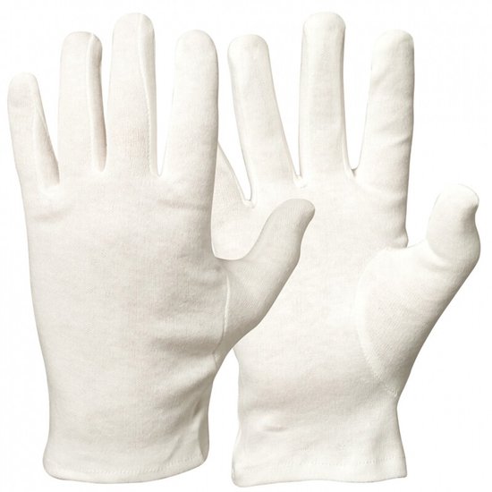 Witte Handschoenen Katoen Luxe - L - Butler - Chique - Leger - Militair - Ceromonie - Uitvaart - Katoenen Handschoenen Serveren - Witte Handschoenen Carnaval - Paar Witte Handschoenen - Raad van Elf 11 - Gala - Prins - Mime- Sinterklaas - Raad van 11