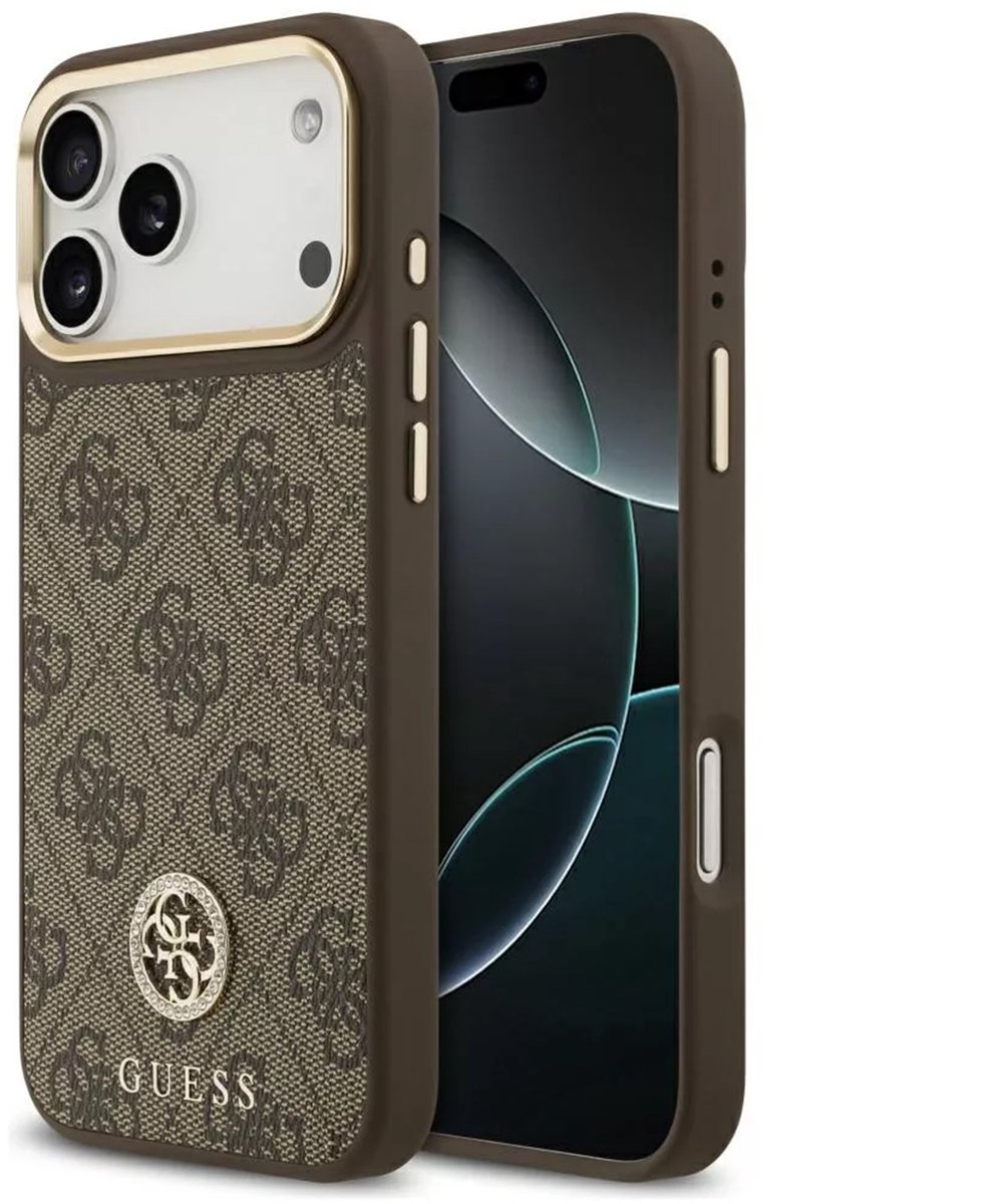 Guess Case 4G Strass Logo Voor Iphone 17 Pro Max Magsafe Met Bescherming