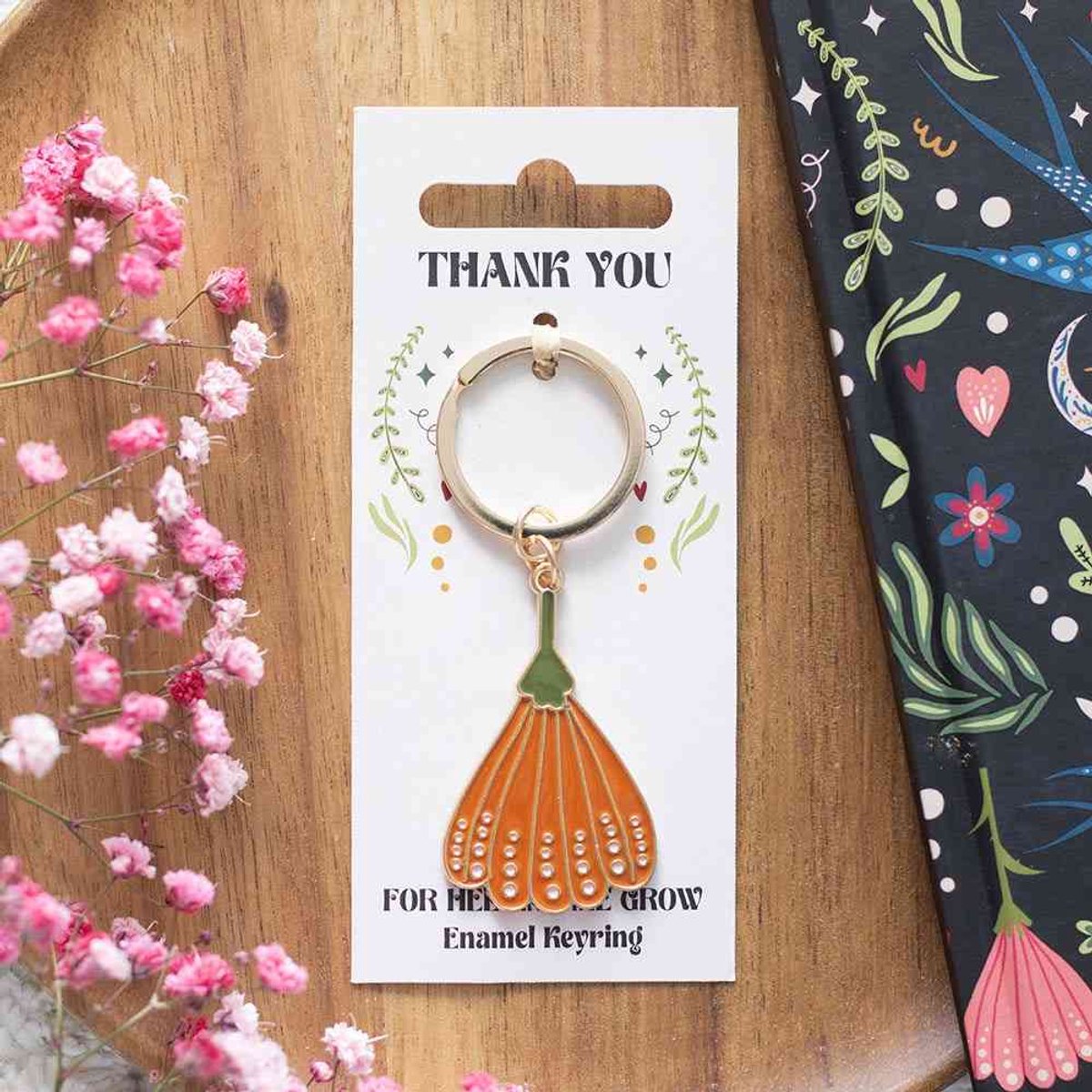 Something Different - Thank You for Helping Me Grow Flower Sleutelhanger - Multicolours