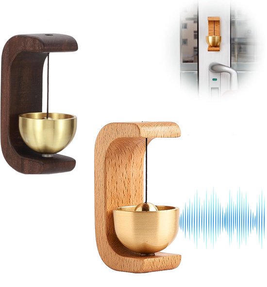 Magnetische deurbel - Deurbel - Winkeliersbel voor het openen van deuren - 2 stuks - Entry Bel - WinkelBell - voor veranda, muur, tuin, winkel, housewarming cadeau