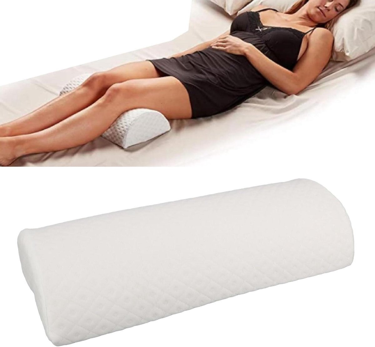 Comfortabel Traagschuim Beenkussen voor Rugligging - Ergonomisch Knie- en Beenkussen met Achterhoofdondersteuning